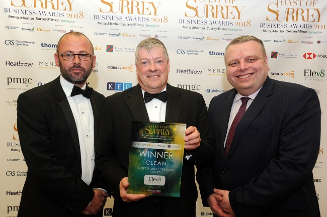 CLEAN scoops Toast of Surrey ‘Professional Services’ title - News - CLEAN Services